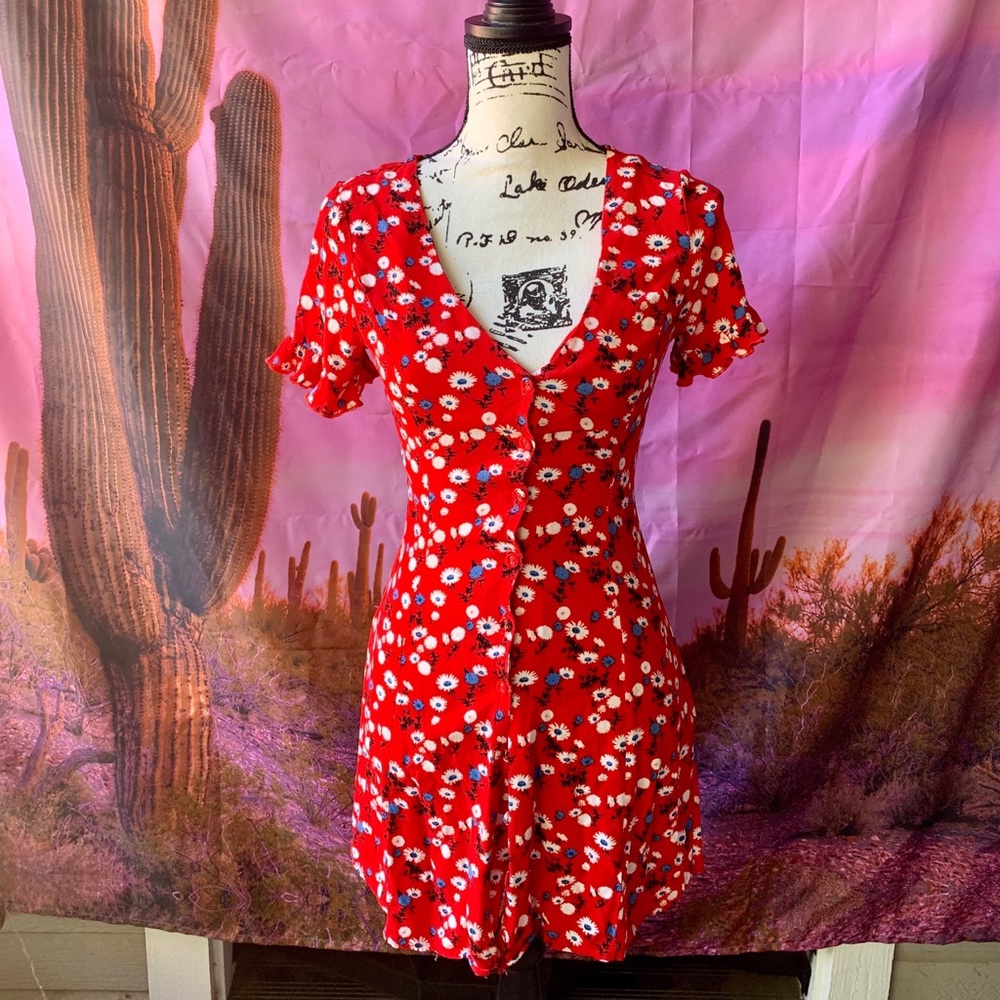 Floral Button Up Dress